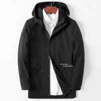 雅鹿新款简约百搭男士连帽夹克外套214320011