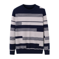 雅鹿秋季新品圆领长袖保暖男士针织衫YLQRZ6032