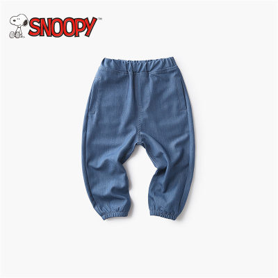 snoopy/史努比2018夏新款男女童装舒适牛仔七分裤