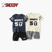 snoopy/史努比2018夏新款男女童装韩版潮流短袖韩版套装