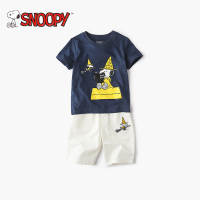 snoopy/史努比2018新款男女童装男童T恤短袖3-4-5岁纯棉夏套装