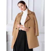 红豆女装Hodo Ladies中长款外套气质宽松羊毛呢子女士大衣