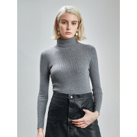 红豆女装Hodo Ladies100%羊毛打底衫羊毛衫针织衫长袖套头毛衣女