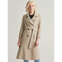 红豆女装Hodo Ladies双面羊毛大衣女风衣中长款过膝毛呢外套