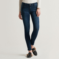红豆女装Hodo Ladies韩版显瘦休闲紧身牛仔弹力小直筒裤