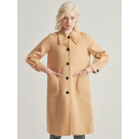 红豆女装Hodo Ladies流行100%羊毛呢子外套中长毛呢大衣