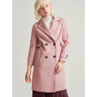 红豆女装Hodo Ladies双面呢大衣女韩版流行中长款毛呢外套