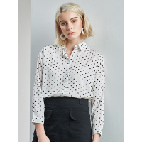 红豆女装Hodo Ladies时尚圆点衬衣女长袖宽松波点衬衫女韩范