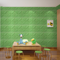 墙贴3D立体叶子墙纸创意自粘墙贴画客厅卧室电视背景墙防水墙贴纸壁纸R01绿色