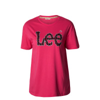 Lee女装 粉色棉质圆领短袖舒适百搭t恤 L193792KC3XA