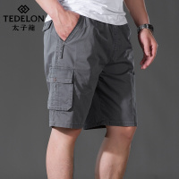 太子龙2018夏季男士爸爸装纯棉宽松人休闲五分裤子男