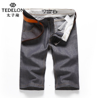 太子龙2018新款牛仔裤休闲五分裤大码牛仔短裤男士中裤