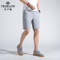 太子龙运动短裤男篮球跑步速干宽松大码训练五分裤夏季黑色薄款健身短裤