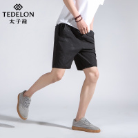 太子龙运动短裤男篮球跑步速干宽松大码训练五分裤夏季黑色薄款健身短裤