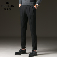 太子龙多色2018秋冬新款男士个性西裤商务英伦西装裤厚M05
