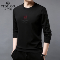 太子龙2019春款中青年男士圆领长袖T恤潮流印花卫衣打底小衫春秋装X8692