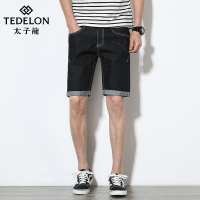 太子龙2019新款夏装牛仔短裤男直筒五分裤沙滩裤子大码 777