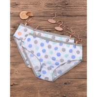 2条装女款棉质圆点 中低腰三角女士内裤