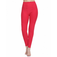 女士大红单条打底裤