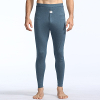 男款中腰舒适透气柔软色拉姆男士保暖单条打底裤