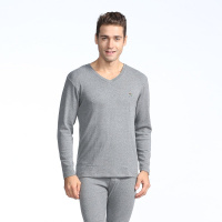 男款时尚V领柔软舒适贴身男士保暖内衣秋衣秋裤套装
