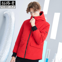 拓路者男士棉服2018新款冬季外套连帽短款棉袄潮流加厚面包服棉衣