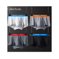 雅鹿出品3条装纯棉男士内裤平角内裤青年四角短裤裤头 CK-088-2