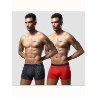 雅鹿出品一条装莫代尔男士内裤高端平角内裤青年四角短裤裤头 一条装 CK-6950