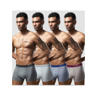 雅鹿出品一条装莫代尔男士内裤高端平角内裤青年四角短裤裤头 一条装CK-9905