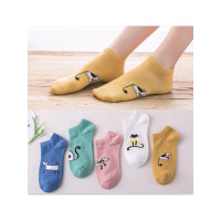 朵彩(Docare) 【7双装 】 袜子女短袜日系糖果色女士船袜短筒防臭袜学院风四季款 DC-长尾猫
