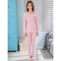 朵彩(Docare) 睡衣女秋套装韩版清新学生可外穿长袖两件套棉质家居服 DC-XX-8515-01