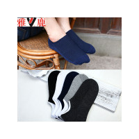 雅鹿【5双装】纯棉男士隐形袜 春夏季全棉新款防滑硅胶男袜YL-TC-497