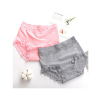 雅鹿【超 值四条装】新款高腰蕾丝收腹纯棉提臀女士内裤 全棉裆部无痕纯棉内裤女YL-8025