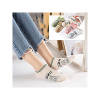 品彩(PinCai)【5双装】袜子女短袜夏季薄款韩版船袜女士浅口可爱短筒防滑隐形袜