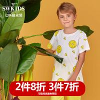 七匹狼官方旗舰店童装2018夏季夏季新款中大男童休闲运动上衣