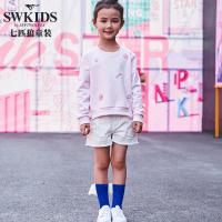 七匹狼官方旗舰店童装2018夏季新品时尚中大女童休闲百搭超短裤潮