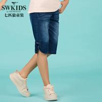 七匹狼官方旗舰店童装2018夏季新品时尚可爱女童百搭舒适牛仔裤