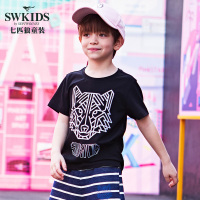 七匹狼官方旗舰店童装2018夏季新品男童潮流时尚户外运动短袖T恤