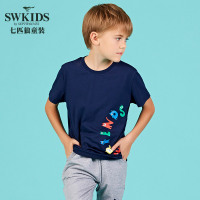 七匹狼官方旗舰店童装2018夏季新款中大童男孩帅气时尚百搭衣服潮