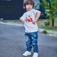 七匹狼官方旗舰店童装2018春夏新品中小儿童休闲时尚百搭帅气长裤