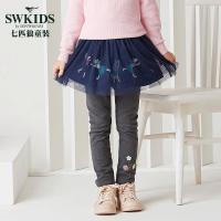 七匹狼官方旗舰店童装2018秋季新品女童打底裤春秋外穿时尚长裤