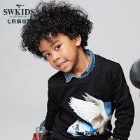 七匹狼官方旗舰店童装2018秋季新品男童T恤长袖儿童百搭潮流款