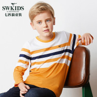 七匹狼官方旗舰店童装2018秋季新款男童时尚休闲潮流长袖T恤