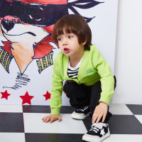 七匹狼童装男童针织衫纯色2018春季新品可爱时尚帅气百搭开衫