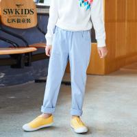 七匹狼童装女童休闲裤2018春季纯棉时尚可爱长裤女孩裤子