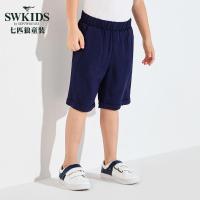 七匹狼童装男童短裤舒适透气休闲运动时尚五分裤2019夏季大童新款