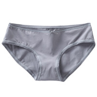 女士纯色三角裤纯棉中腰清新少女风性感可爱舒适柔软弹力（四条装）
