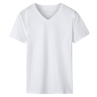 彼尔丹纯棉男T恤精梳棉短袖修身潮流半袖纯色夏季透气