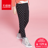 千仞岗2018秋冬新款女童羽绒裤童装保暖加厚松紧腰羽绒长裤229890