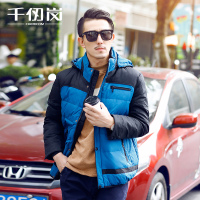 千仞岗男装羽绒服短款美式运动休闲可拆卸帽防风收口袖外套1880